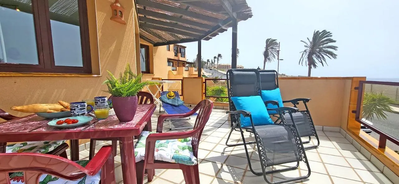 Holiday Flat Blue Ocean, Beachfront, Sea View, 1 Bedroom, Livingroom, Fast Internet Costa Calma Appartement