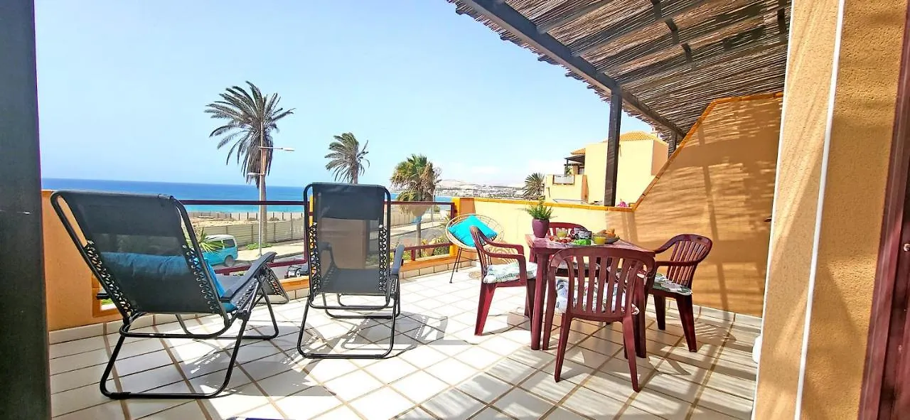 Holiday Flat Blue Ocean, Beachfront, Sea View, 1 Bedroom, Livingroom, Fast Internet Costa Calma Spain